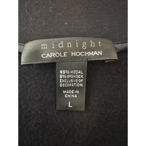 Midnight Carole Hochman Womens Black Pajama Pants Loungewear Set Size L Glam - Picture 4 of 13